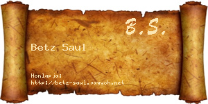 Betz Saul névjegykártya